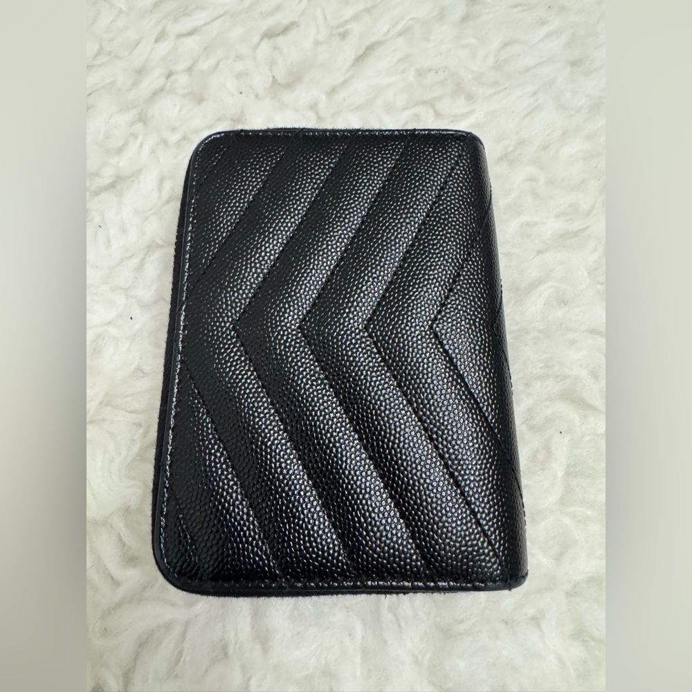 Saint Laurent Cassandre Matelassé Compact Zip Around Wallet - Picture 8 of 9